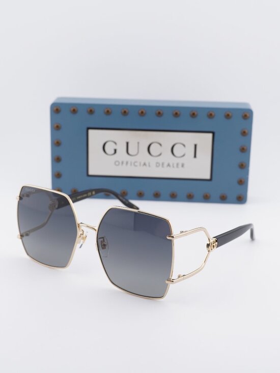 Gucci Accessories - Gucci GG1564SA 001 Women Square Sunglasses - Endura Gold / Grey Gradient